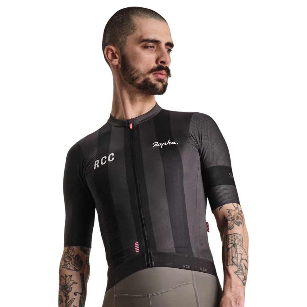 NEW Rapha Men's RCC Pro Team Short Sleeve Jersey II Stealth/Black Large